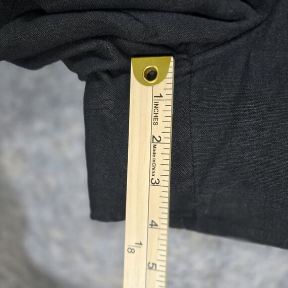 Old Navy Linen Blend Wrap Mini Skort Black Jack Size XL High Waist 4" Inseam - Picture 8 of 10